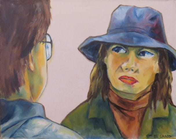 Untitled (Woman in a blue hat)