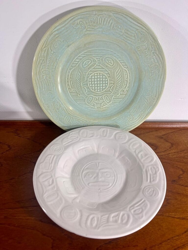 Salmon (green plate)