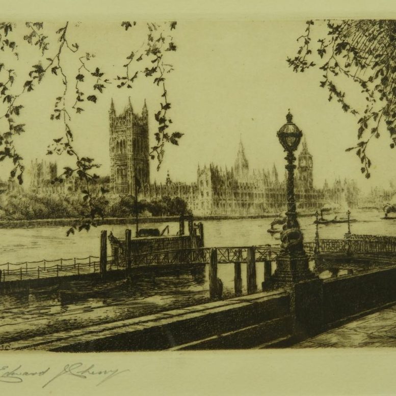 Edward J. Cherry. Untitled. Etching. No date.