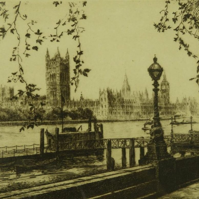 Edward J. Cherry. Untitled. Etching. No date.