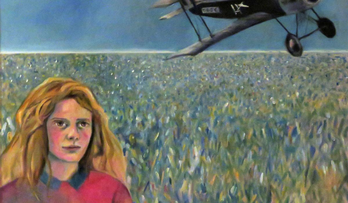 David Craig Woman in field 30x30 oil 1984