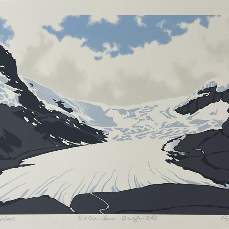 Leyda Campbell. Columbia Icefields. Serigraph, 52/100. No date.