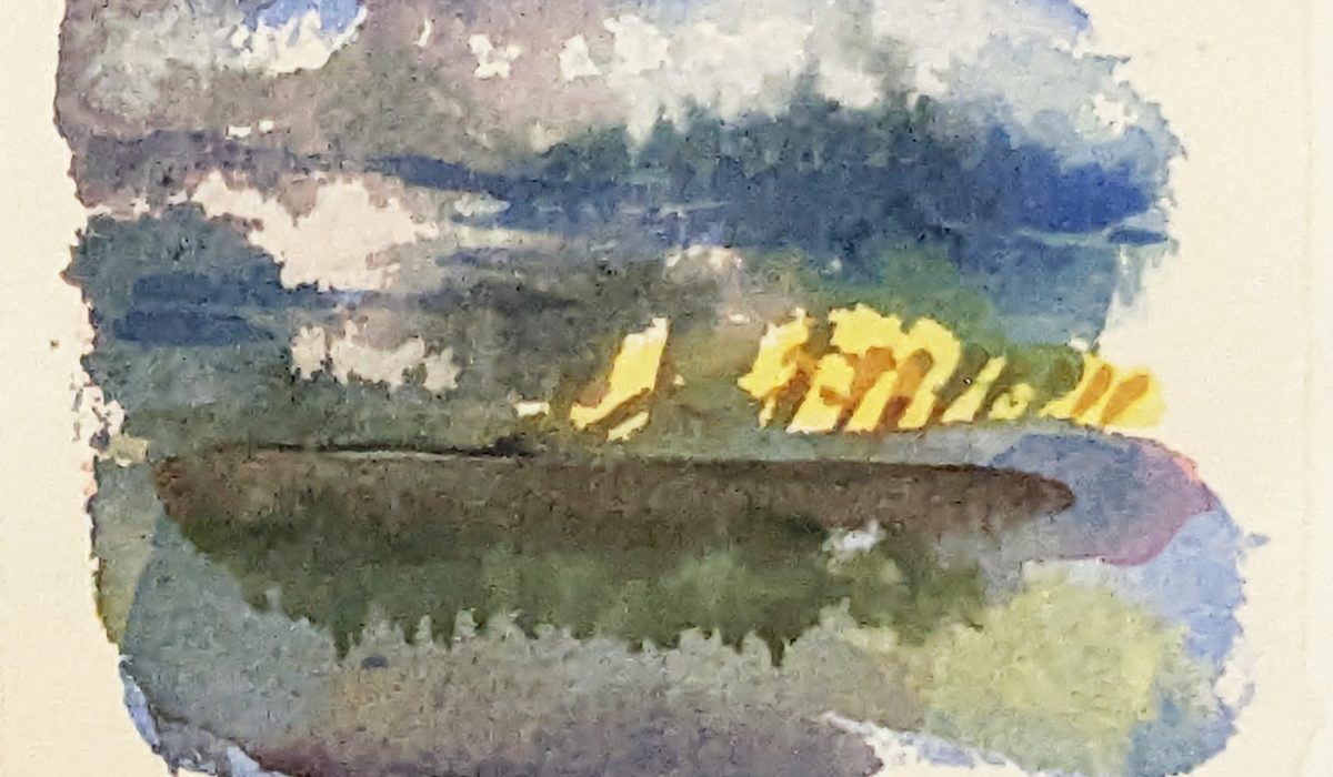 Plewman V, Reflected Landscape watercolour 2020