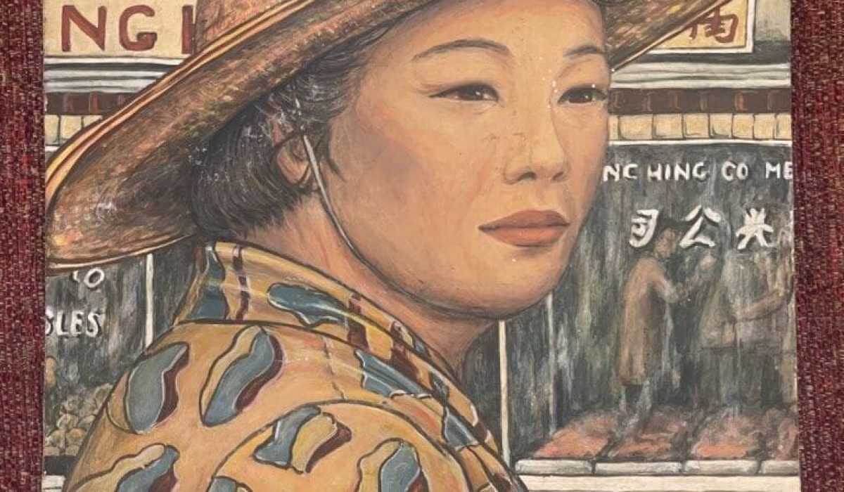 Smeal, Joyce Going to Kwong Hing's acrylic (Canadian) (Medium)