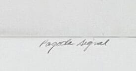 edition 21/26, Pagoda Signal, Robert Young signature