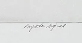 edition 21/26, Pagoda Signal, Robert Young signature