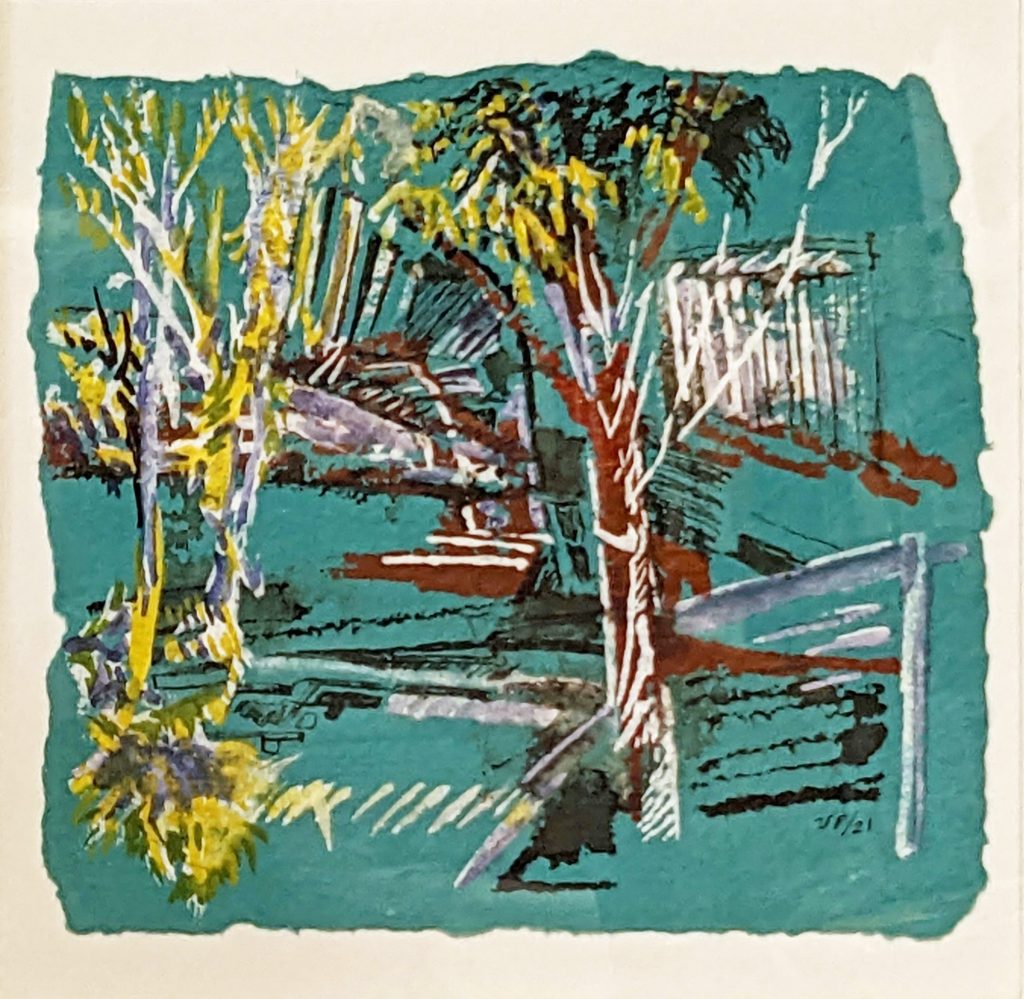 Trees and Retaining Wall